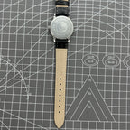 Taihang 32mm manual mechanical watch with black dial, gold markers, 17-jewel movement for precision timekeeping.