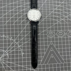Baihua 37mm manual mechanical watch with silver dial, 19 jewels, shock-resistant for lasting performance.