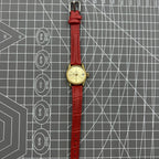 Golden dial Seagull lady watch with 19 jewels, manual mechanical movement, made in Tianjin factory, China.