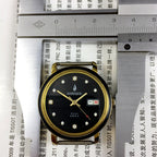 37mm Kongque automatic watch with black dial, double calendar, 33 jewels, and mechanical movement.