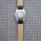 Shanghai Factory 38mm manual mechanical watch with white dial, 3 hands, 19 jewels, classic style.
