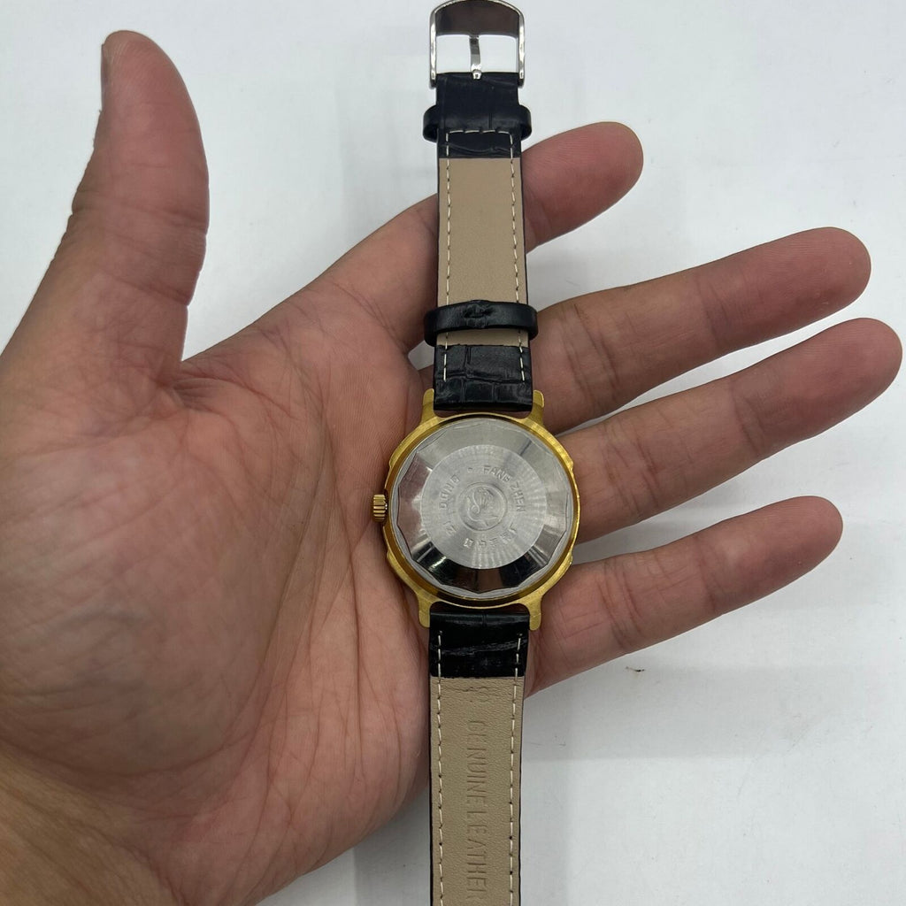 37mm Kongque automatic watch with black dial, Roman numerals, and 33-jewel movement for accurate timekeeping.