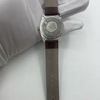 Shanghai Factory 38mm manual mechanical watch with white dial, 3 hands, 19 jewels for precise timekeeping.