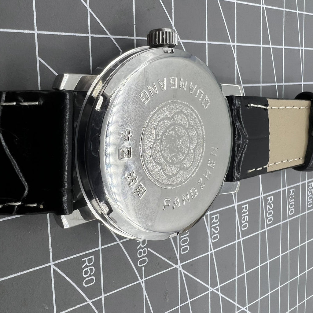 37mm China Baihua manual watch with 19 jewels, silver dial, shock-resistant for lasting performance