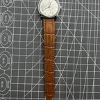 Chunlan 32mm manual mechanical watch with silver dial and 17 jewel movement for elegant timekeeping.