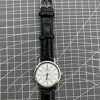 37mm Baihua manual mechanical watch with silver dial, 19 jewels, shock-resistant design for durability.