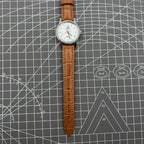 Shanghai Factory 32mm manual mechanical watch with 19 jewels, shock-resistant, classic design for elegant timekeeping.
