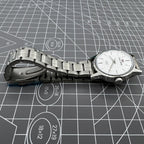 Beijing 31mm manual mechanical watch with silver case, three hands, and classic Chinese craftsmanship for precise timekeeping.