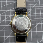 Kongque 37mm automatic watch with black dial, double calendar, 33 jewels, and elegant design.