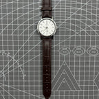 China Baihua 37mm manual mechanical watch with silver dial, 19 jewels, shock-resistant for durable everyday wear.