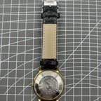 Kongque 37mm automatic watch with black dial, double calendar, 33 jewels, and mechanical movement.