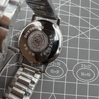 China Baihua 37mm manual mechanical watch with silver dial, 19 jewels, shock-resistant for lasting durability.