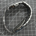 Silver 36mm Beijing Double Rhomb manual watch with silver case, nail markers, classic style for elegant timekeeping.