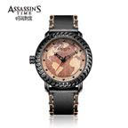 GESMART Men's New Fashion Quartz Watch Leather Band Personality Trendy Student Wristwatch