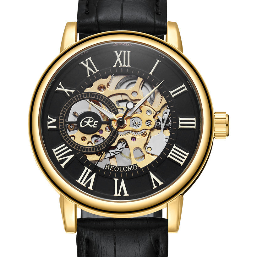Men's Automatic Mechanical Watch with Steel Band