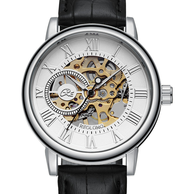 Men's Automatic Mechanical Watch with Steel Band