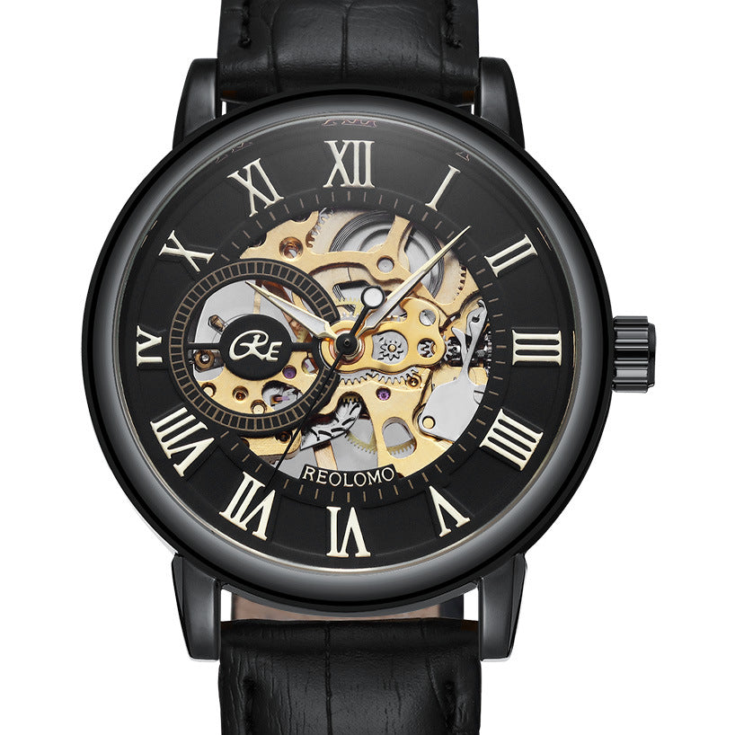 Men's Automatic Mechanical Watch with Steel Band