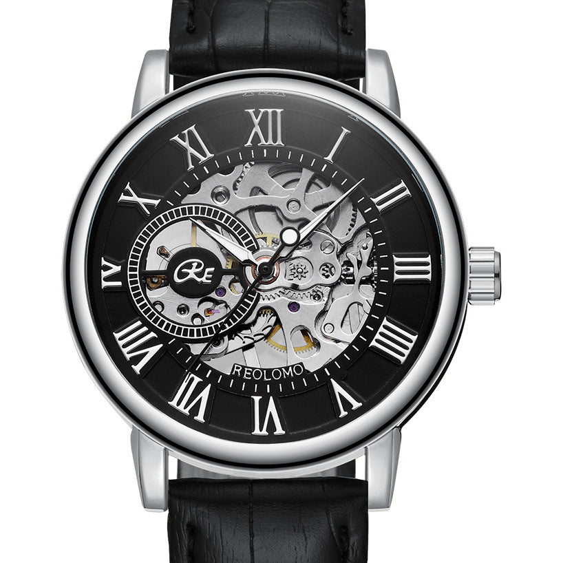 Men's Automatic Mechanical Watch with Steel Band