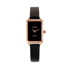GESMART Women's Small Square Watch Slim Leather Band Compact Fashion Water Resistant Ladies Wristwatch