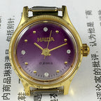 23mm SHANGHAI HAIDA lady watch with manual mechanical movement and imitation diamond markers