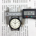 37mm Shanghai Factory manual mechanical watch with Roman numerals, 17 jewels, classic design.