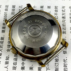 Kongque 37mm automatic watch with black dial, double calendar, and 33 jewels for precise timekeeping.