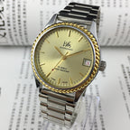 Shanghai Factory 36.5mm manual mechanical watch with 19 jewels, shock-resistant design for durability.