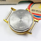 33mm Kongque steel manual watch with silver dial, 17 jewels, single calendar, elegant design.