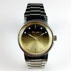 China Kongque Steel manual mechanical watch with 17 jewels, gradual golden brown dial, elegant design.