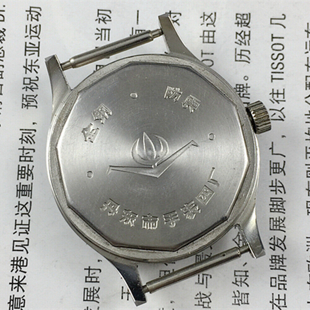 Chunlan 32mm manual mechanical watch with 17 jewels, silver dial, and silver nail markers for classic style.