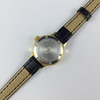 HAIDA Lady's manual mechanical watch with 17 jewels, golden nails, and gradient green oval dial for elegant wear.