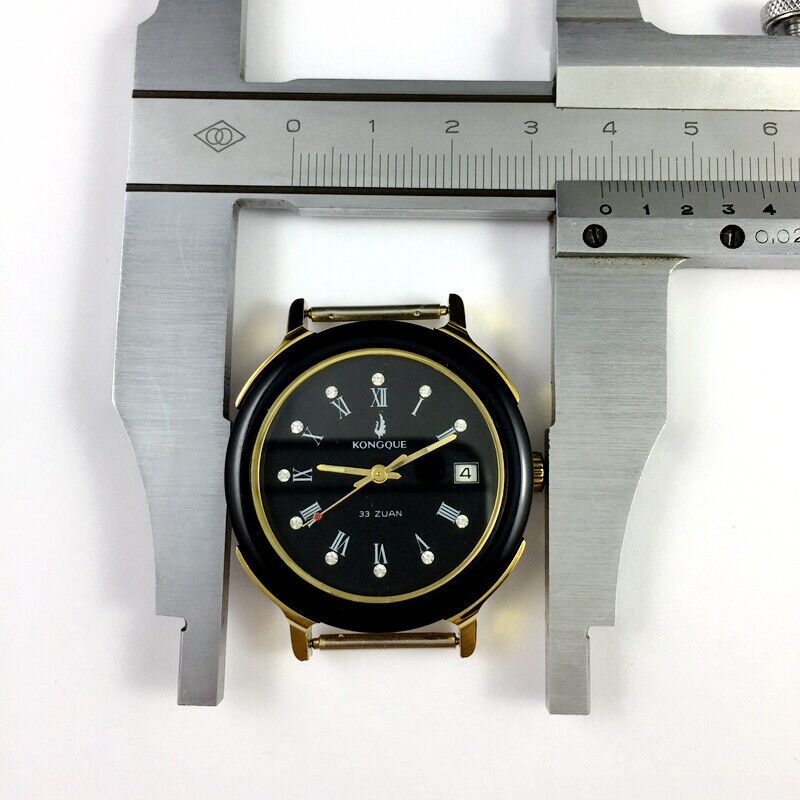 Kongque 37mm black dial automatic watch with Roman numerals and 33-jewel precision movement.