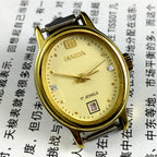 Classic Manual Mechanical Lady Watch with Imitation Diamond Nails, 17 Jewels, Single Calendar at 6 o?clock
