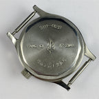 33mm Kongque manual steel watch with silver dial, 17 jewels, and matching band for classic style.
