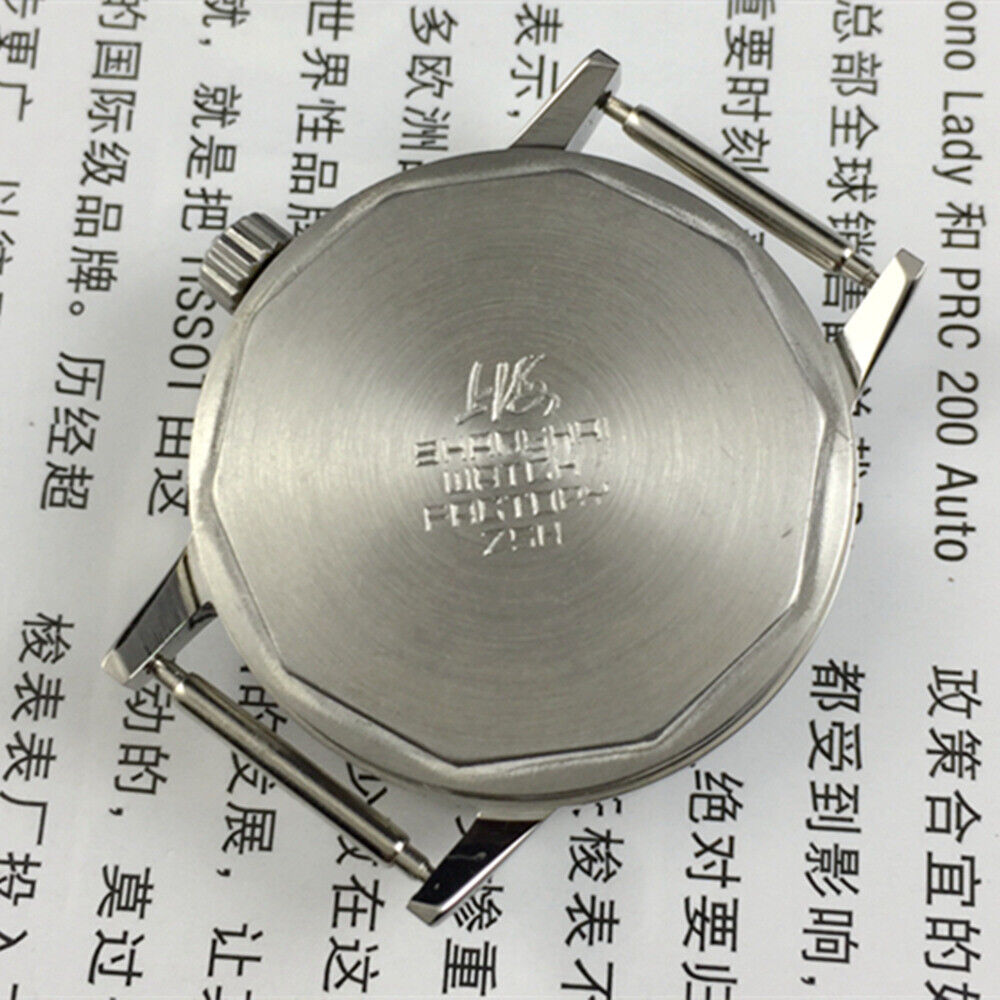 32mm Shanghai Factory manual mechanical watch with 19 jewels, shock-resistant design for durability.