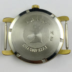 SHANGHAI JINJI manual mechanical watch with 17 jewels, Roman numeral dial, and shock-resistant casing.