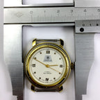 SHANGHAI JINJI manual mechanical watch featuring 17 jewels, Roman numeral dial, and shock-resistant design for durability.