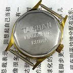 Liaocheng TAISHAN lady watch with golden case, manual mechanical movement, and 19 jewels for elegant style.