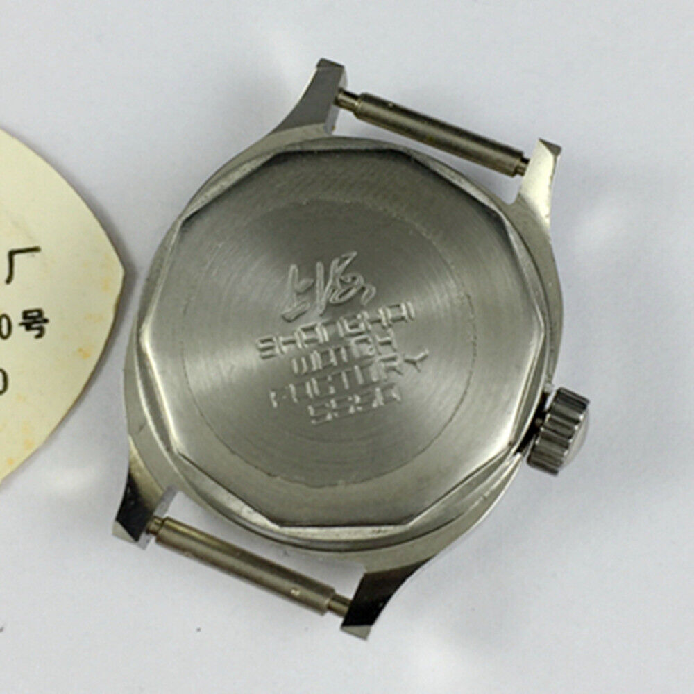 Elegant 26mm SHANGHAI JINJI Lady Watch with golden square case, manual mechanical movement, 17 jewels for precision.