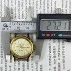27mm Leidi Steel Lady Watch with golden dial, 18 jewels, and matching band for elegant style by Leidi.