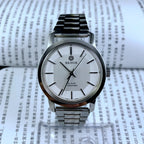 China Baihua 37mm manual mechanical watch with silver dial, 19 jewels, shock-resistant for long-lasting performance