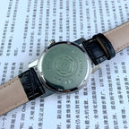 China Baihua 37mm manual mechanical watch with silver dial, 19 jewels, shock-resistant design for durable wear