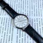 China Baihua 37mm manual mechanical watch with silver dial, 19 jewels, shock-resistant for precise timekeeping