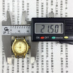 SHANGHAI DIAMOND Lady watch with yellow dial, gold nail markers, and 17-jewel mechanical movement for elegant timekeeping.
