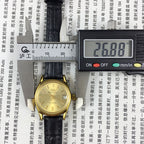 Golden dial Lady Watch by Seagull featuring 19 jewels and manual mechanical movement from Tianjin Factory.