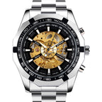 GESMART Men's Skeleton Automatic Mechanical Watch Luminous Custom Design Wristwatch