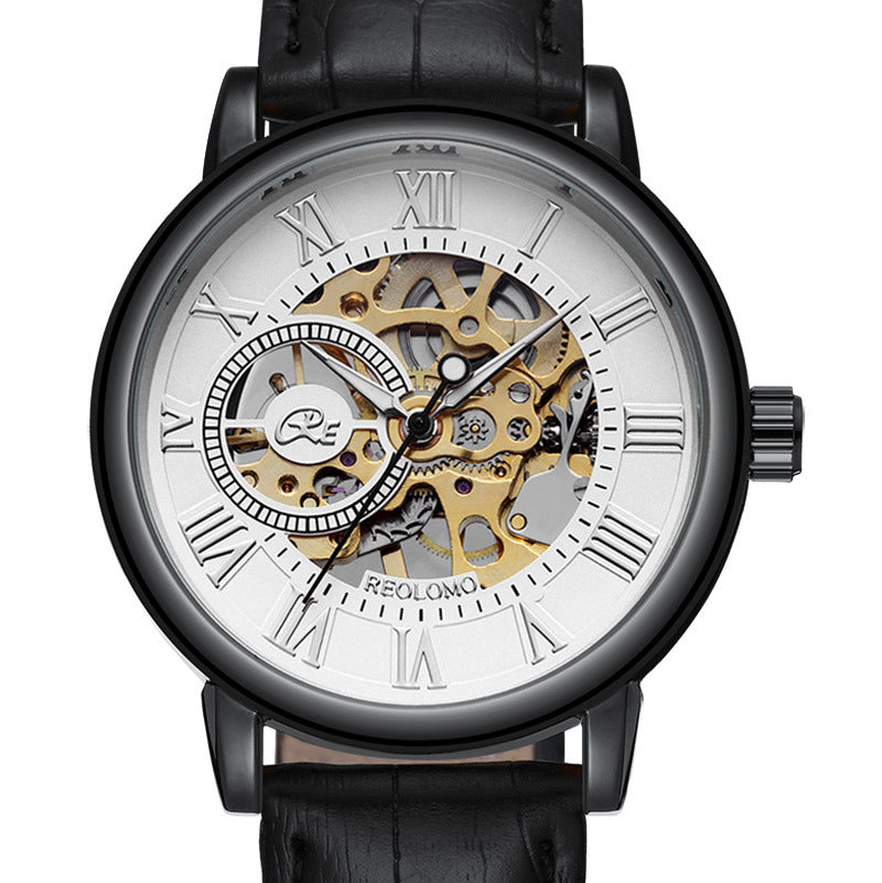 Men's Automatic Mechanical Watch with Steel Band