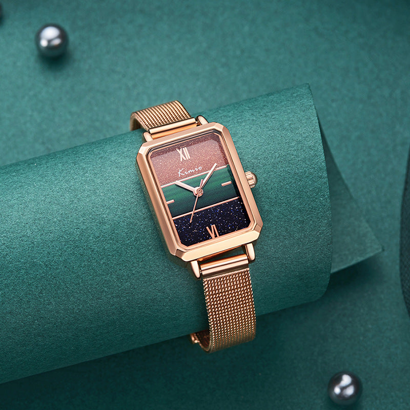 Women's Ins-Style Vintage Small Square Waterproof Watch