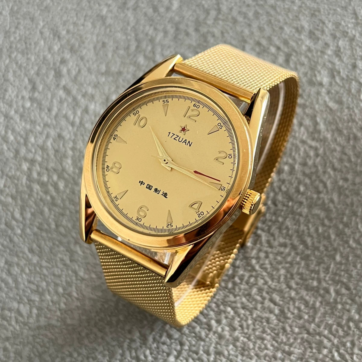 Vintage 7120 Manual Wind Mechanical Men's Watch August 1st Commemorative 90s NOS