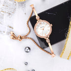 Women's Rhinestone Cut Thin Small-Dial Bracelet Watch